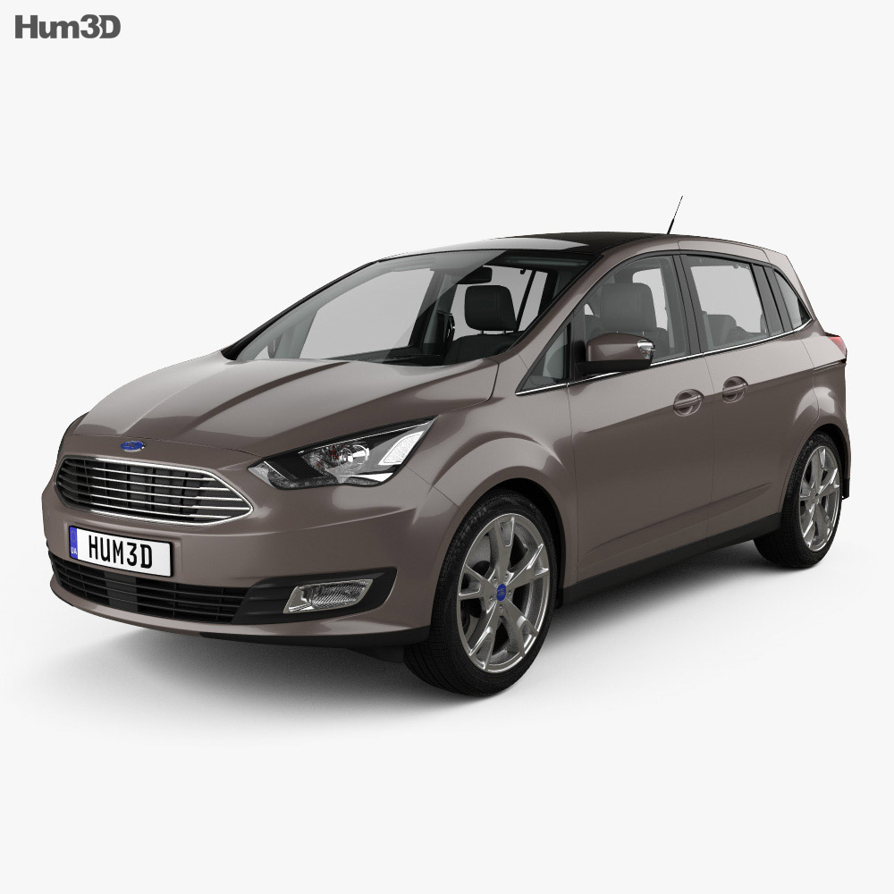 Ford Grand C-max with HQ interior 2018 3d model