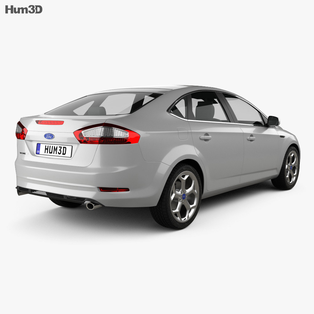 Ford Mondeo 세단 Mk4 2013 3D 모델  back view