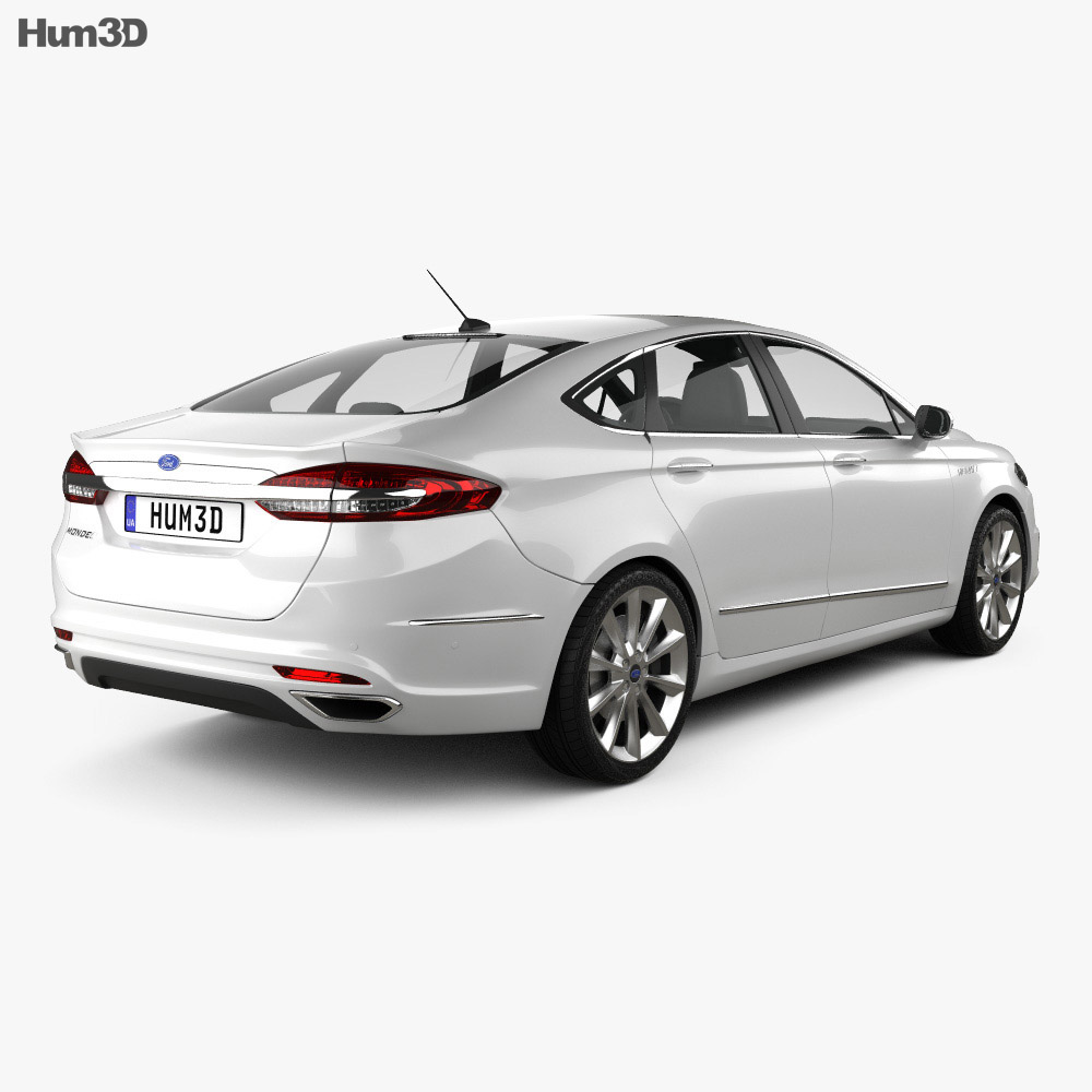 Ford Mondeo (Fusion) Vignale 2018 3d model back view