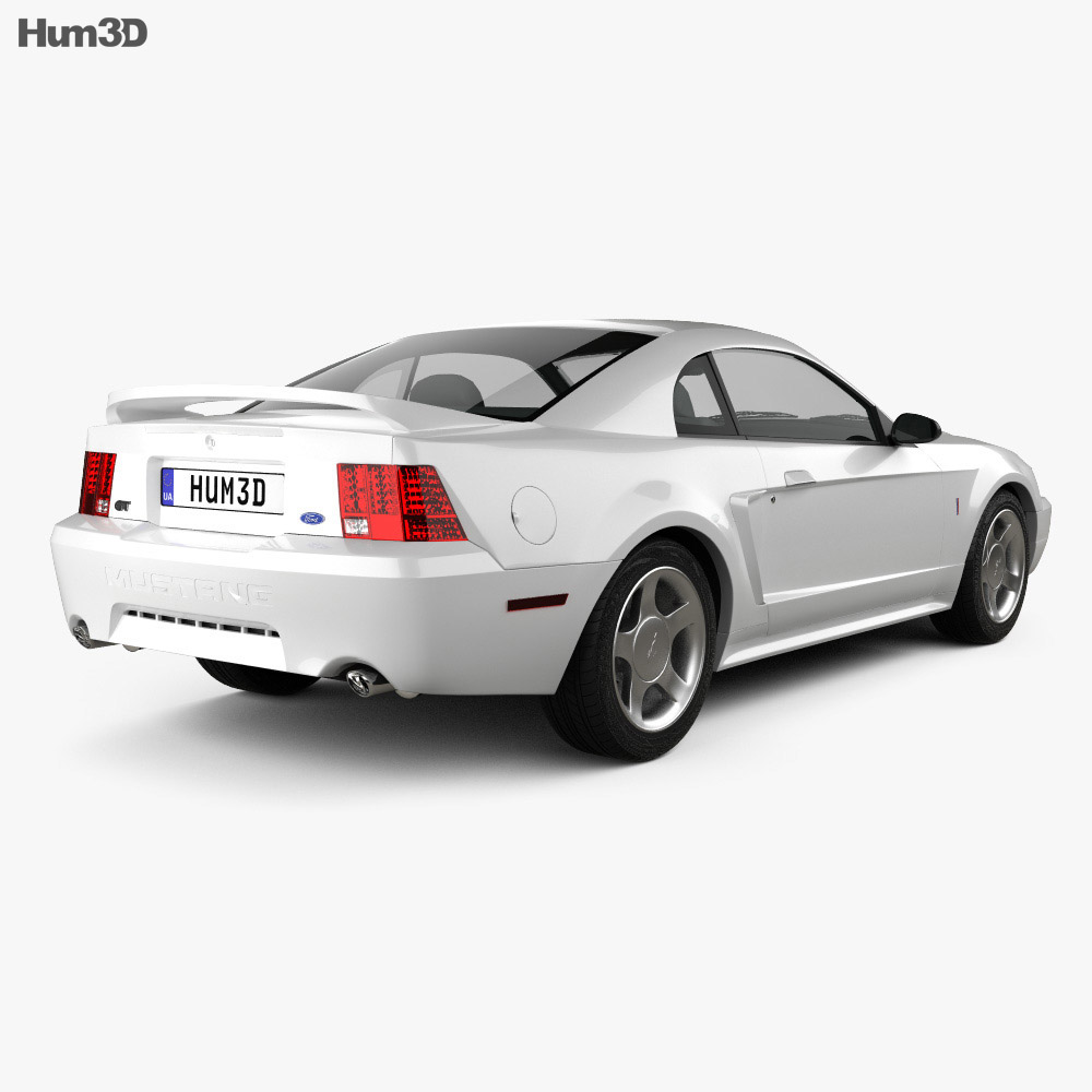 Ford Mustang GT coupe 2004 3d model back view