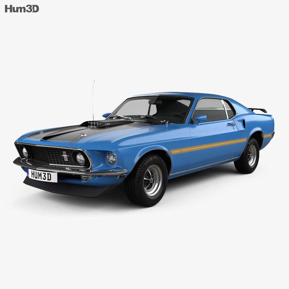 Ford Mustang Mach 1 351 1969 3d Model