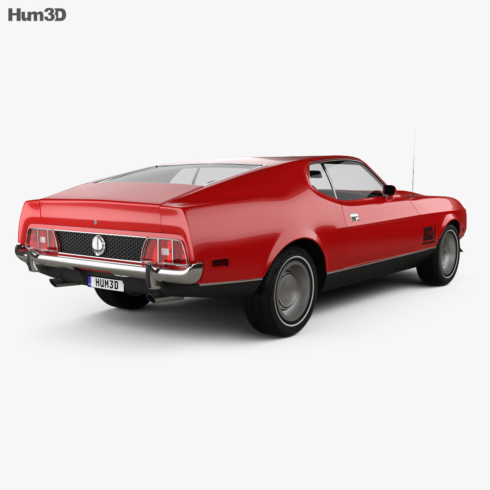 Ford Mustang Mach 1 1971 James Bond 3d model back view