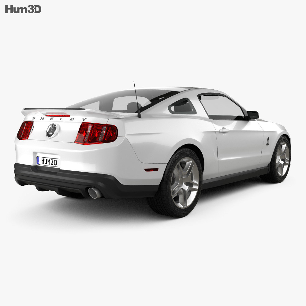 Ford Mustang Shelby GT500 2014 3d model back view