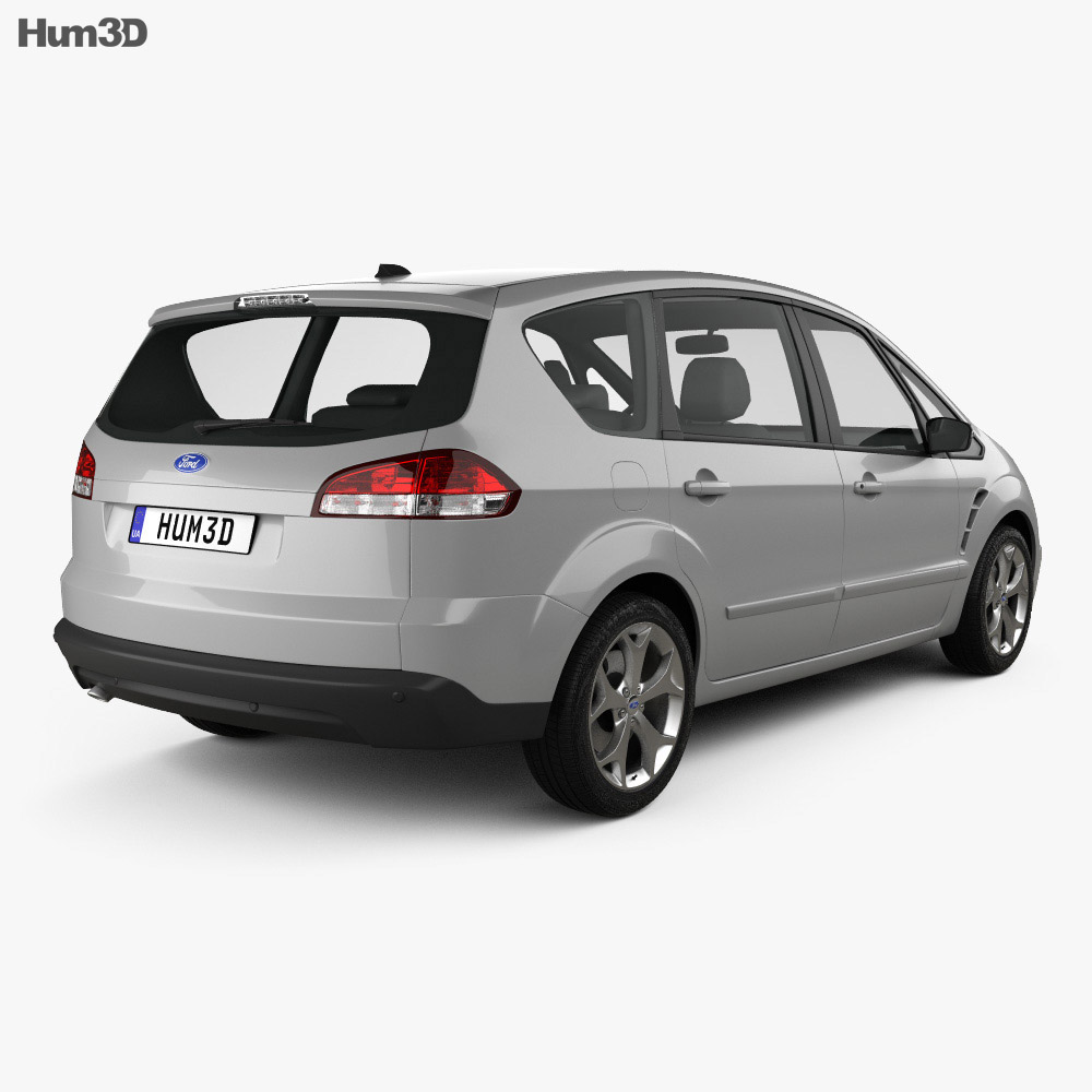 Ford S-Max 2010 3d model back view