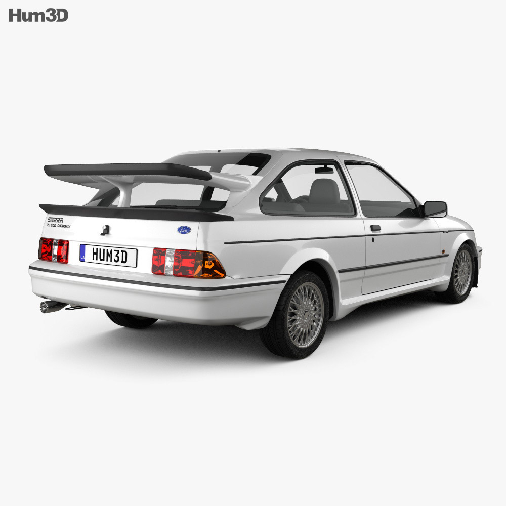 Ford Sierra Cosworth RS500 1986 3d model back view