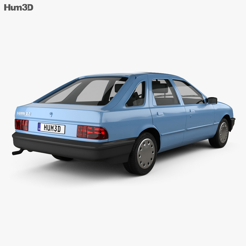 Ford Sierra ハッチバック 5ドア 1984 3Dモデル 後ろ姿