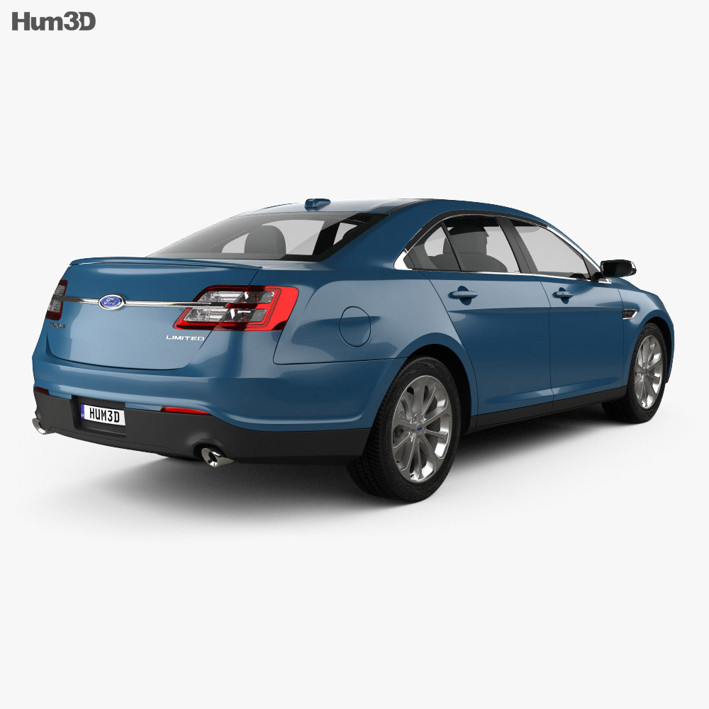Ford Taurus Limited 2016 3D模型 后视图