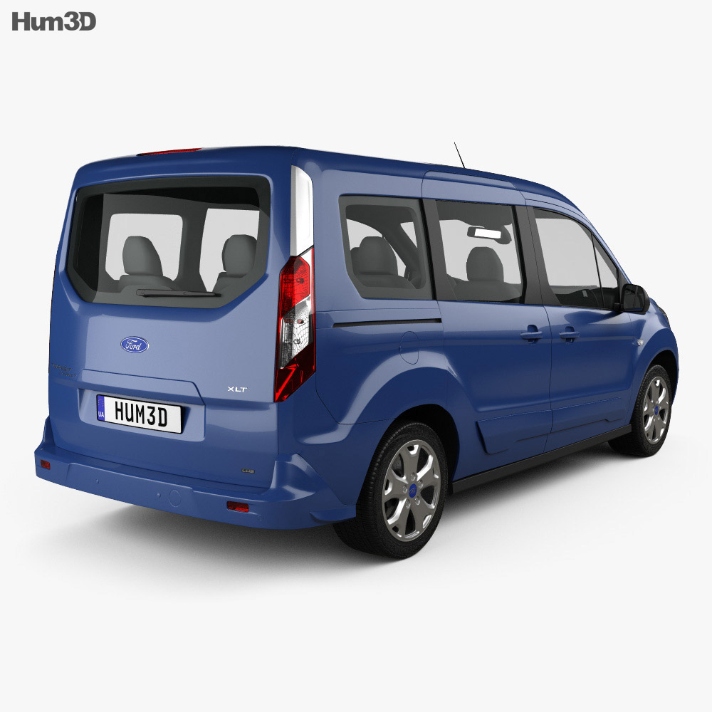 Ford Tourneo Connect SWB XLT 2019 3d model back view
