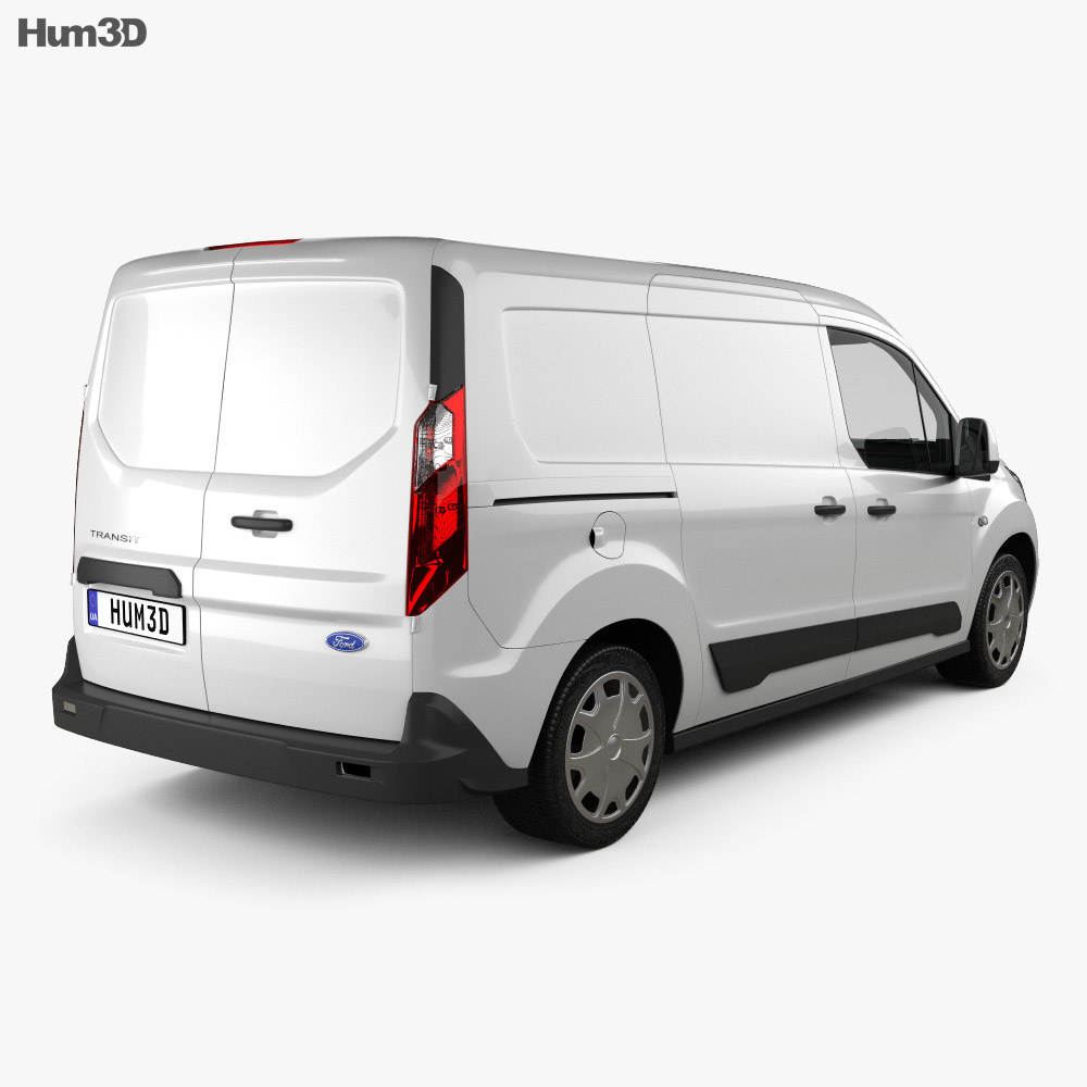 Ford Transit Connect LWB with HQ interior 2016 3d model back view