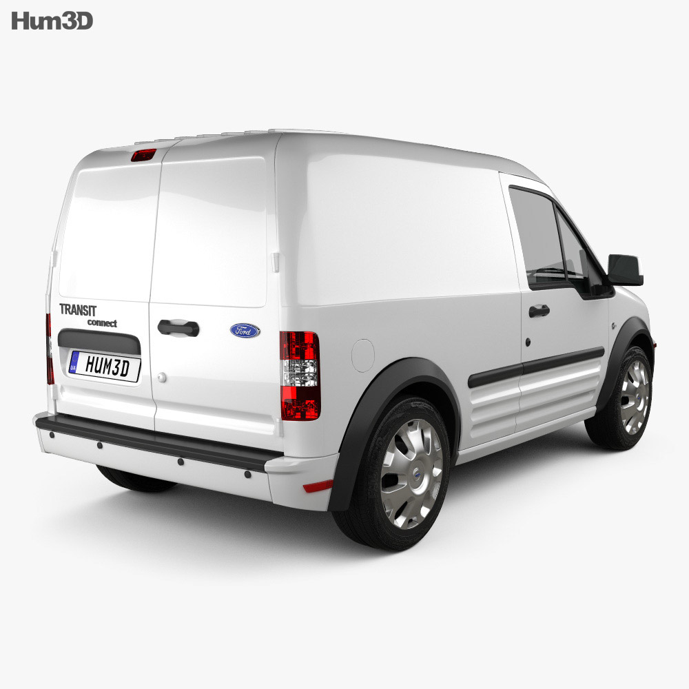 Ford Transit Connect SWB 2014 3d model back view