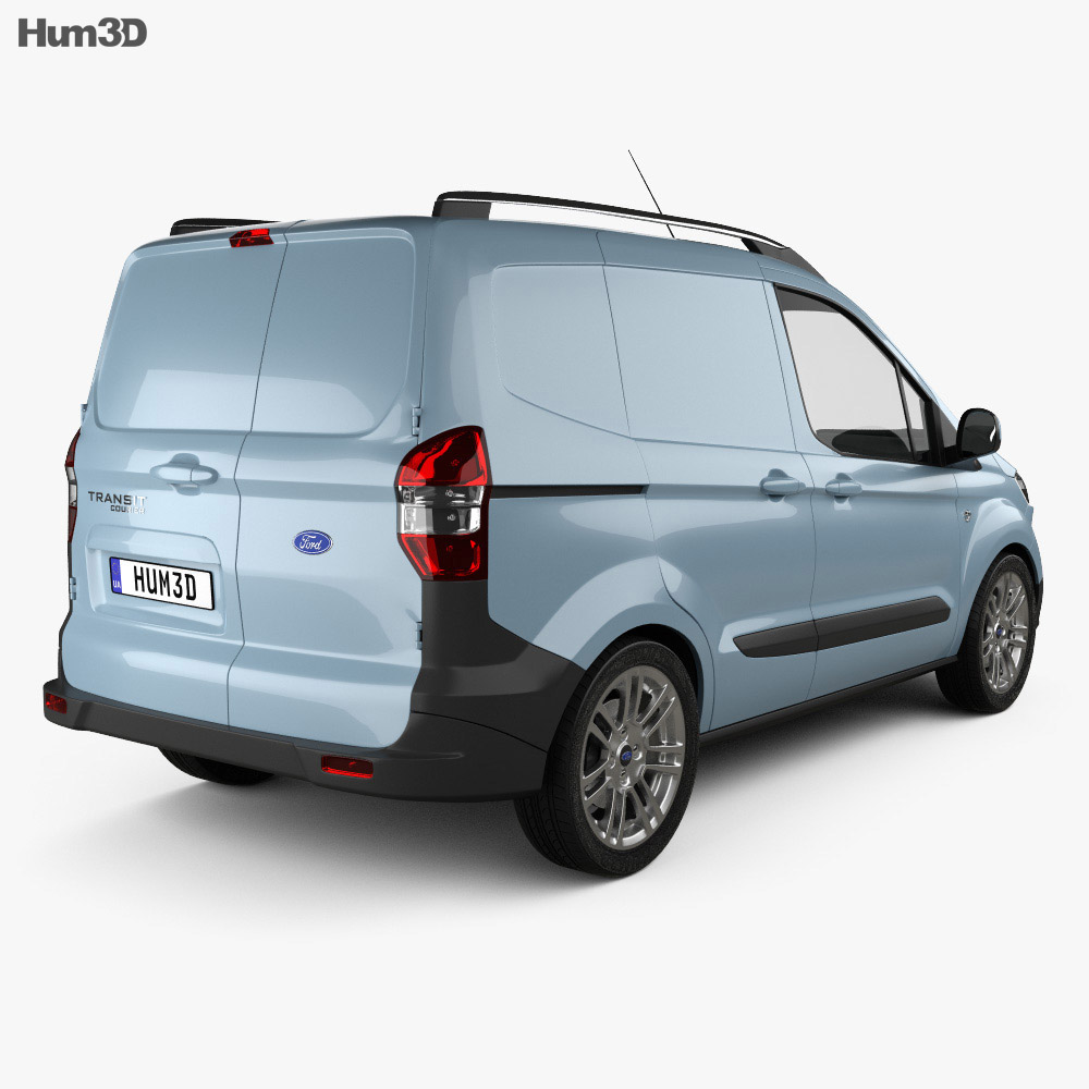Ford Transit Courier 2018 3Dモデル 後ろ姿