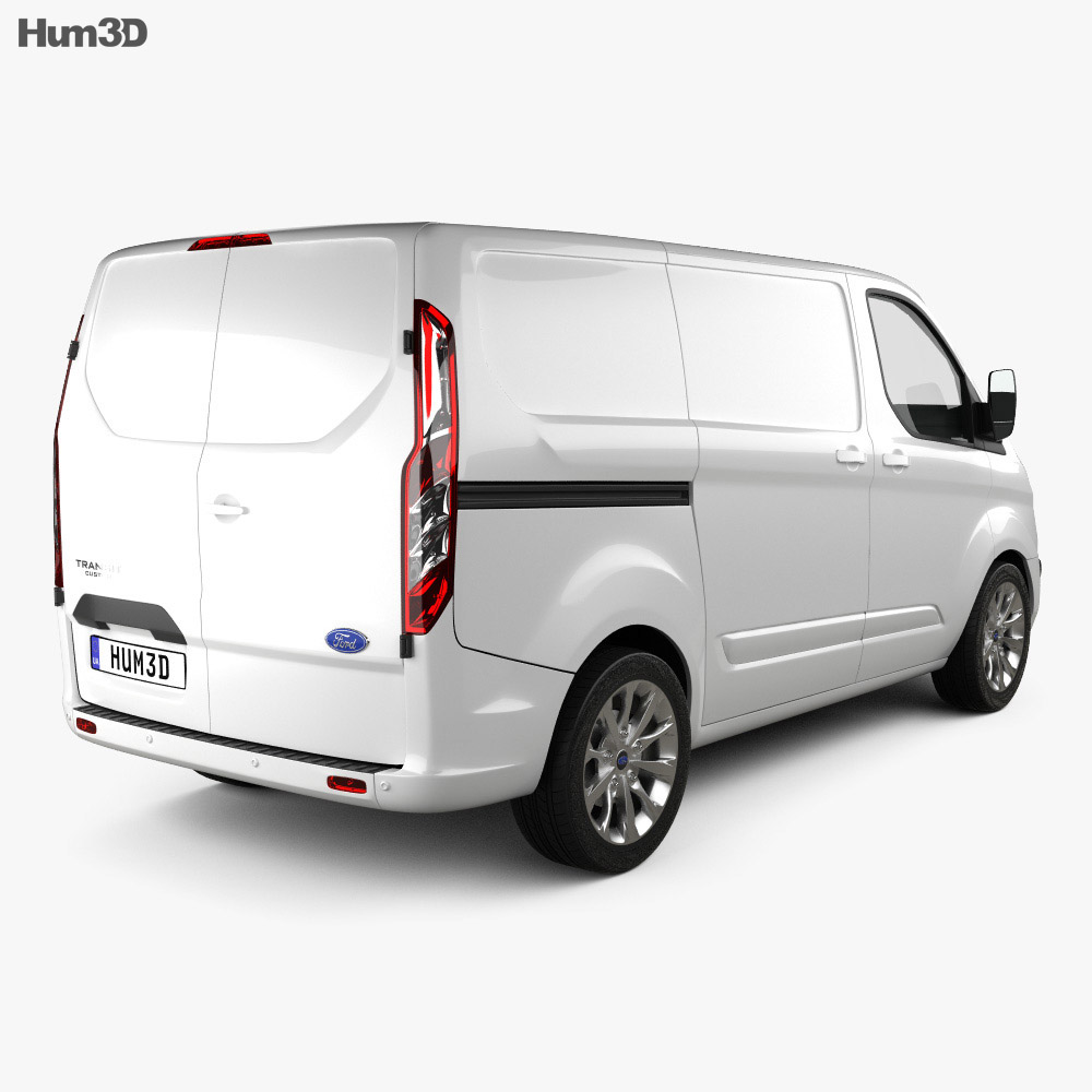 Ford Transit Custom SWB 2014 3D模型 后视图