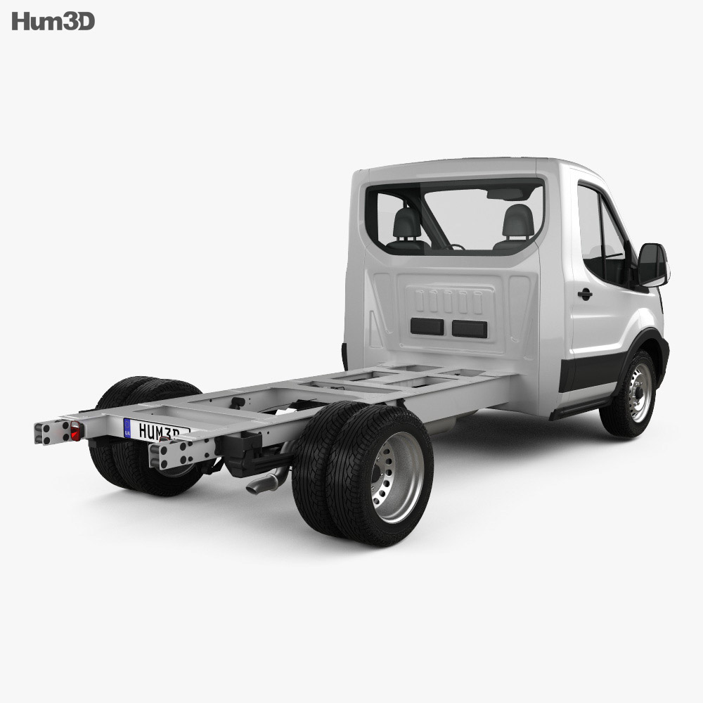 Ford Transit Cab Chassis 2017 3d model back view