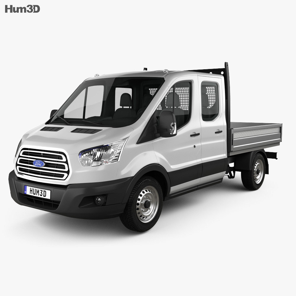 Ford Transit Double Cab Dropside 2014 3d Model Vehicles On Hum3d