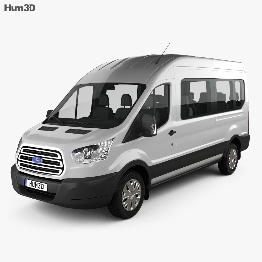 Ford Transit Passenger Van L2H3 2017 3D模型
