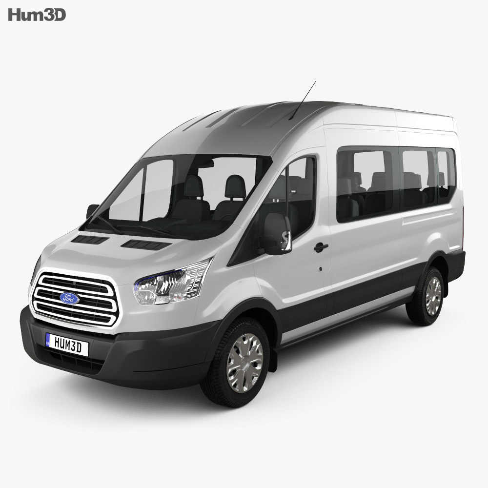 Ford Transit Passenger Van L2h3 2012 3d Model