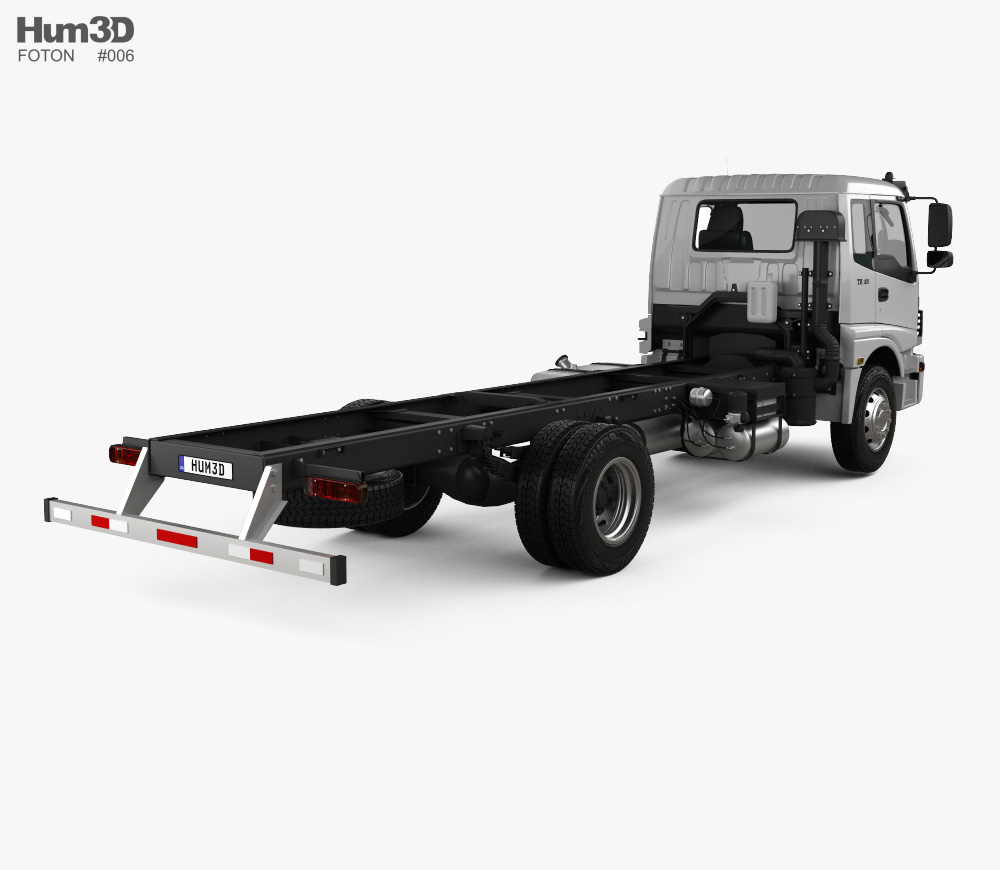 Foton Auman TX (1621) 底盘驾驶室卡车 2轴 2012 3D模型 后视图