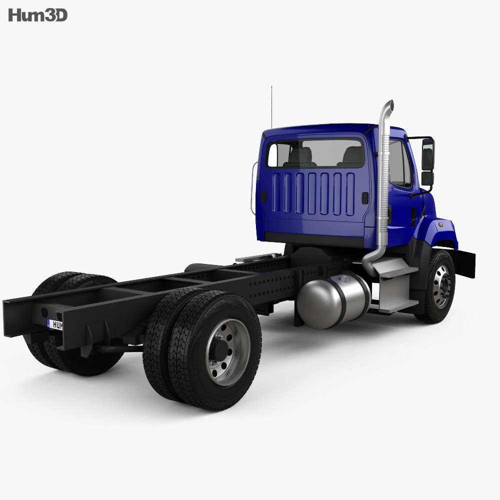 Freightliner 108SD Chassis Truck 2014 3d model back view