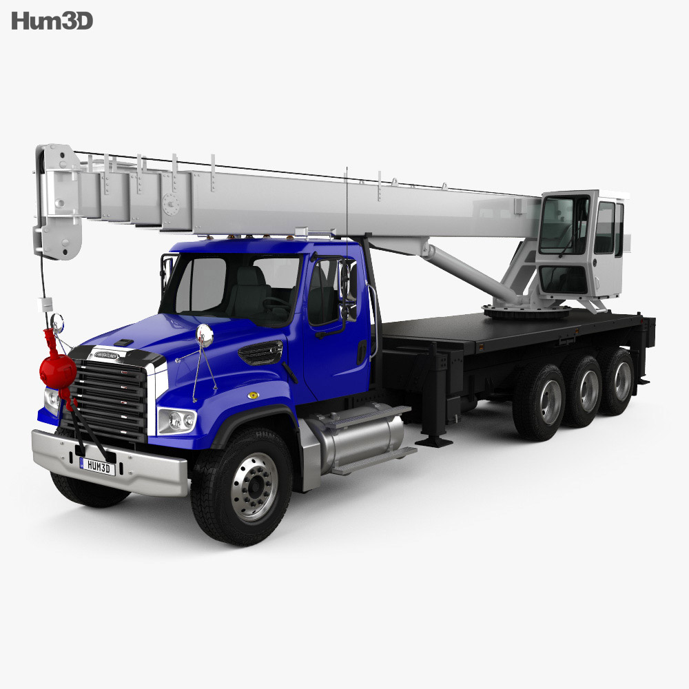 Freightliner 114SD Crane Truck 2014 3d model