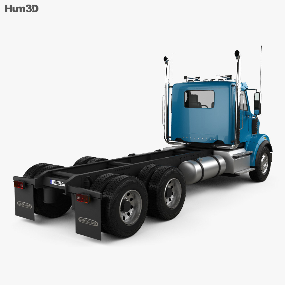 Freightliner 122SD Chassis Truck 2016 3d model back view