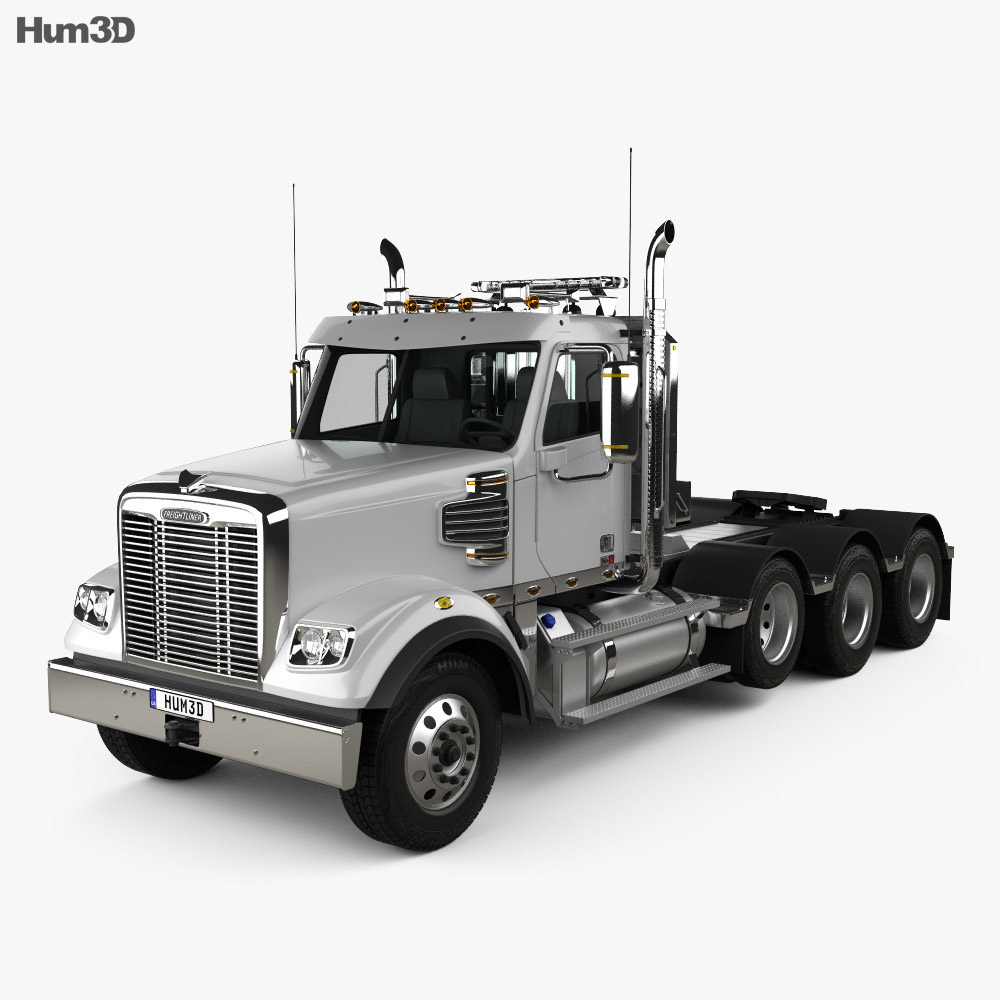 Freightliner 122SD SF Day Cab Tractor Truck 4-axle 2018 3d model