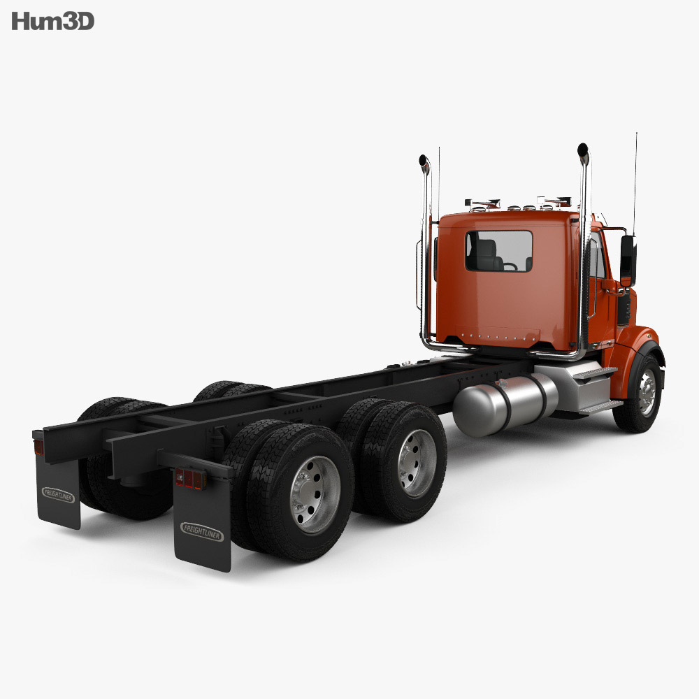 Freightliner Coronado SD Chassis Truck 2014 3d model back view