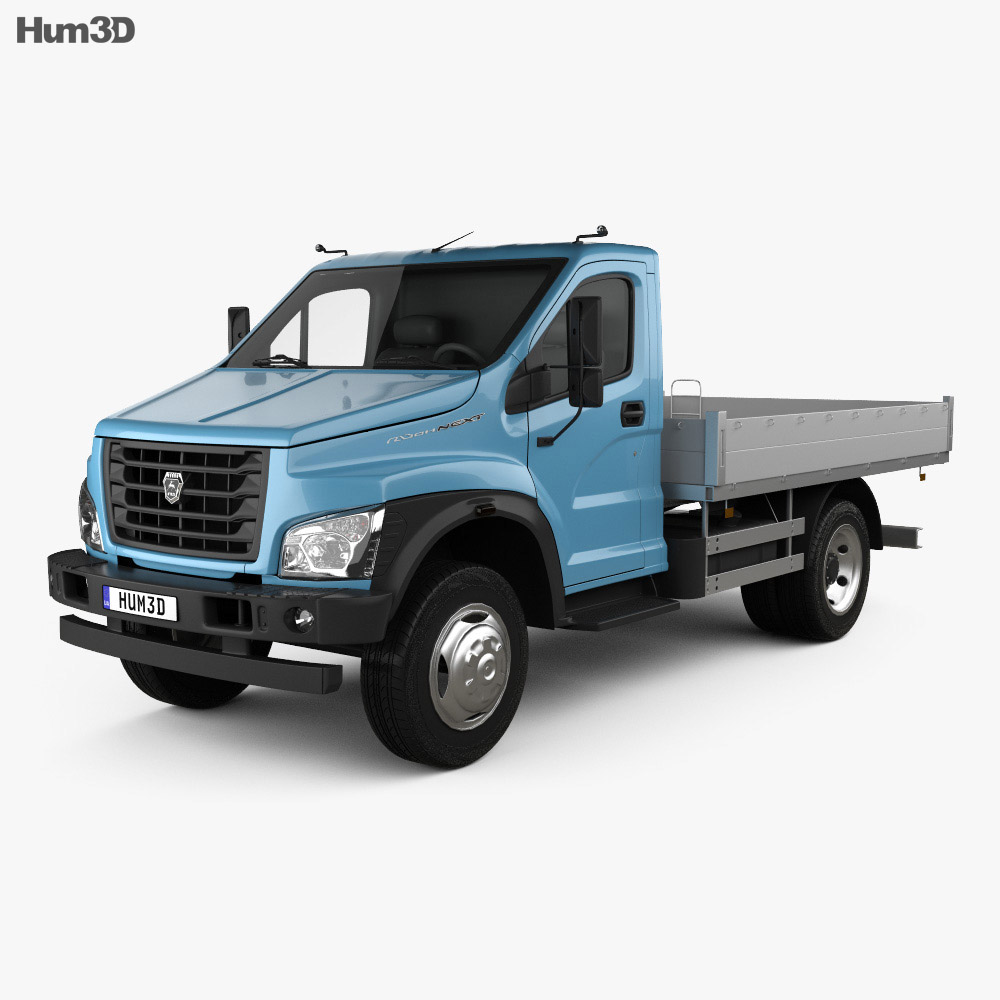 GAZ GAZon NEXT (C41R11) Camión de Plataforma 2014 Modelo 3D