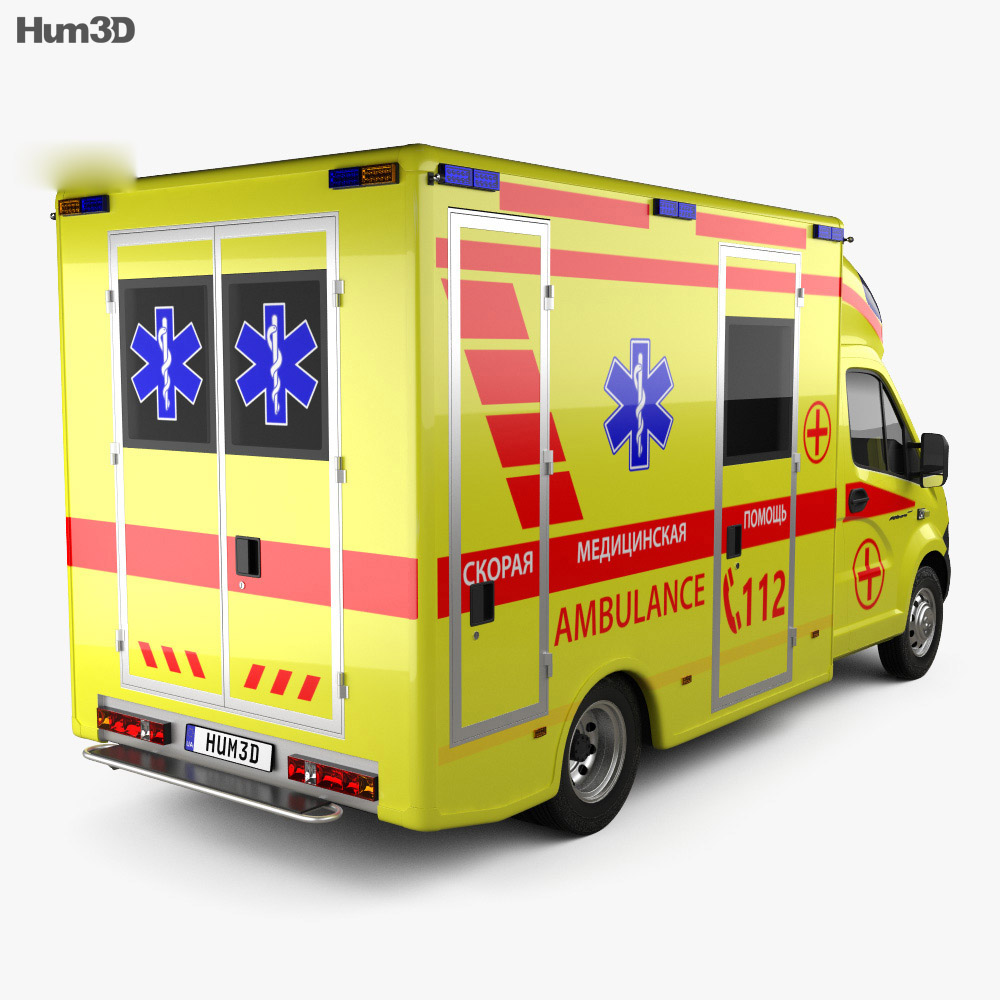 GAZ Gazelle Next Ambulance 2022 3d model back view