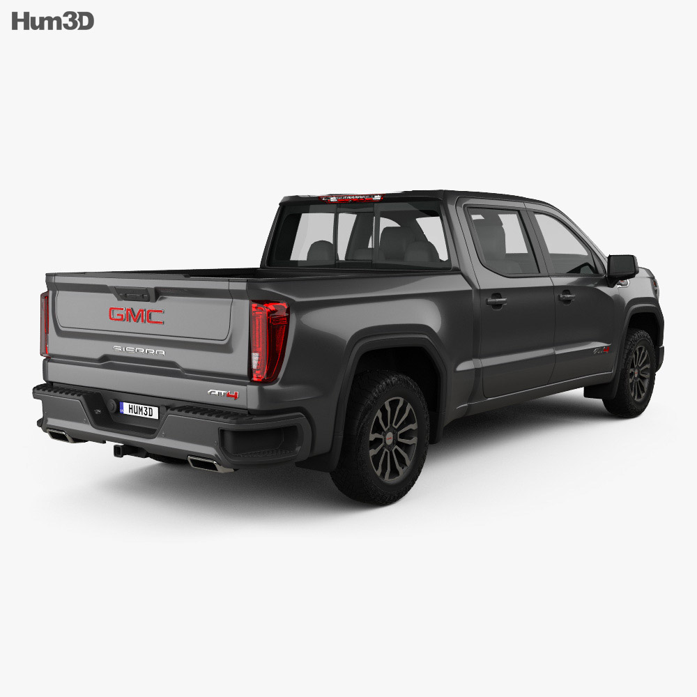 GMC Sierra 1500 Crew Cab Short Box AT4 2019 3D model - Vehicles on Hum3D