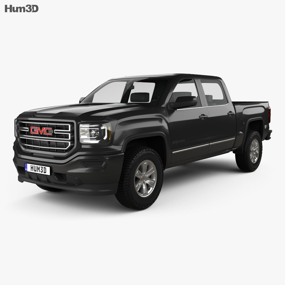 GMC Sierra 1500 SLE Crew Cab Short Box 1500 3D model - Vehicles on Hum3D