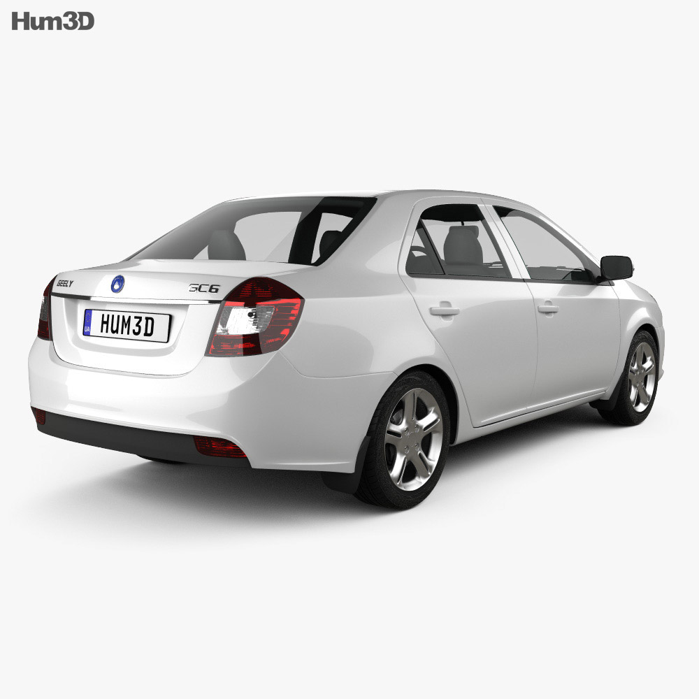 Geely GC6 2017 3d model back view