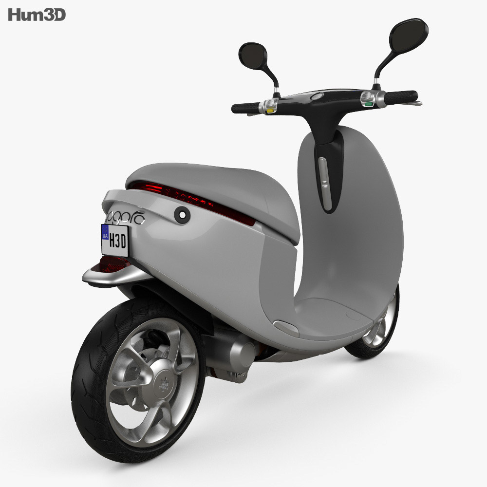 Gogoro Smartscooter 2015 3d model back view