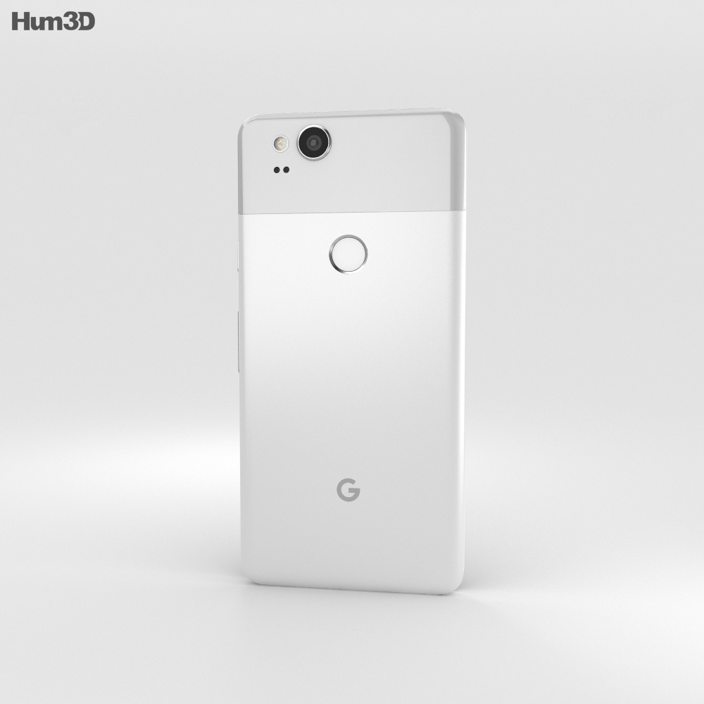 Google Pixel 2 Clearly White 3d model