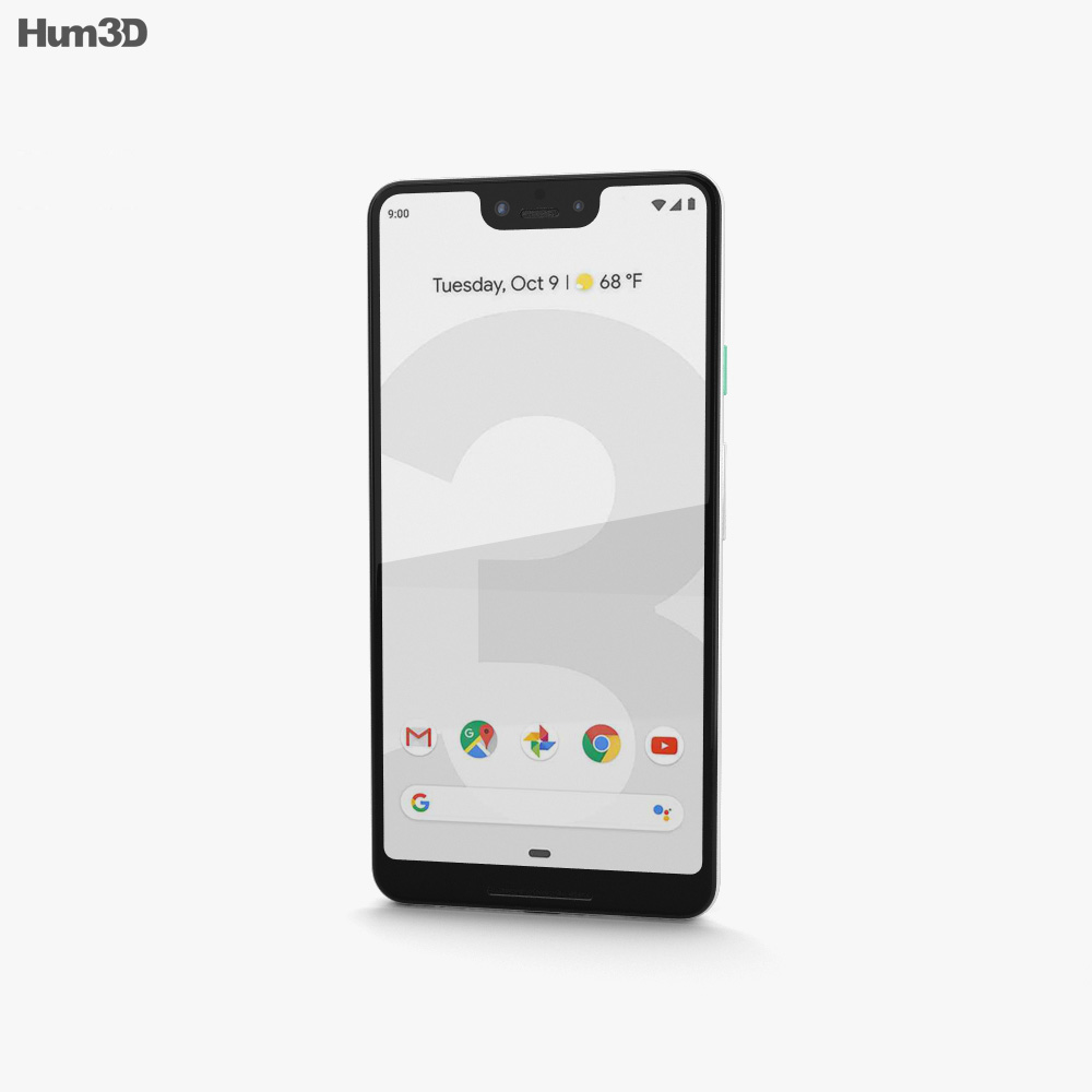 Google Pixel 3 XL Clearly White 3d model