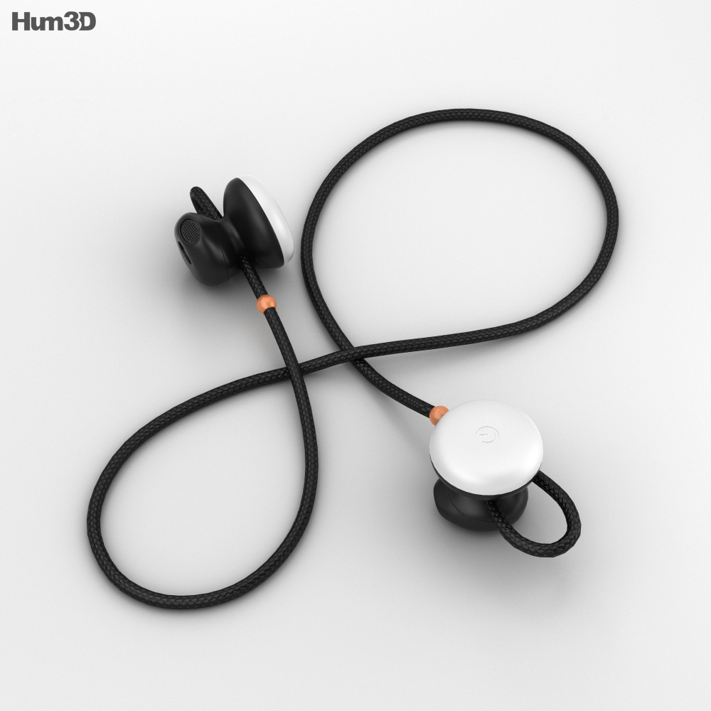 Google Pixel Buds Clearly White 3d model