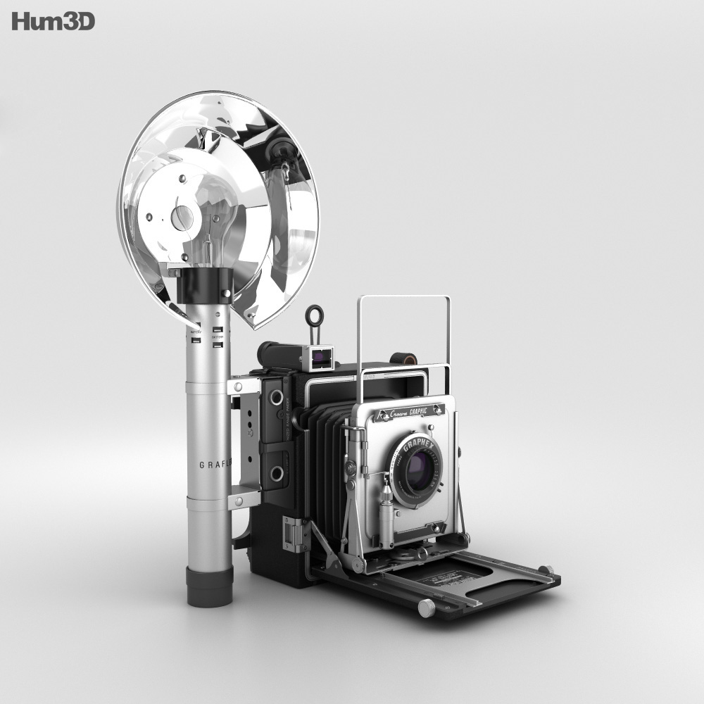 Graflex Crown Graphic Press Camera 3Dモデル
