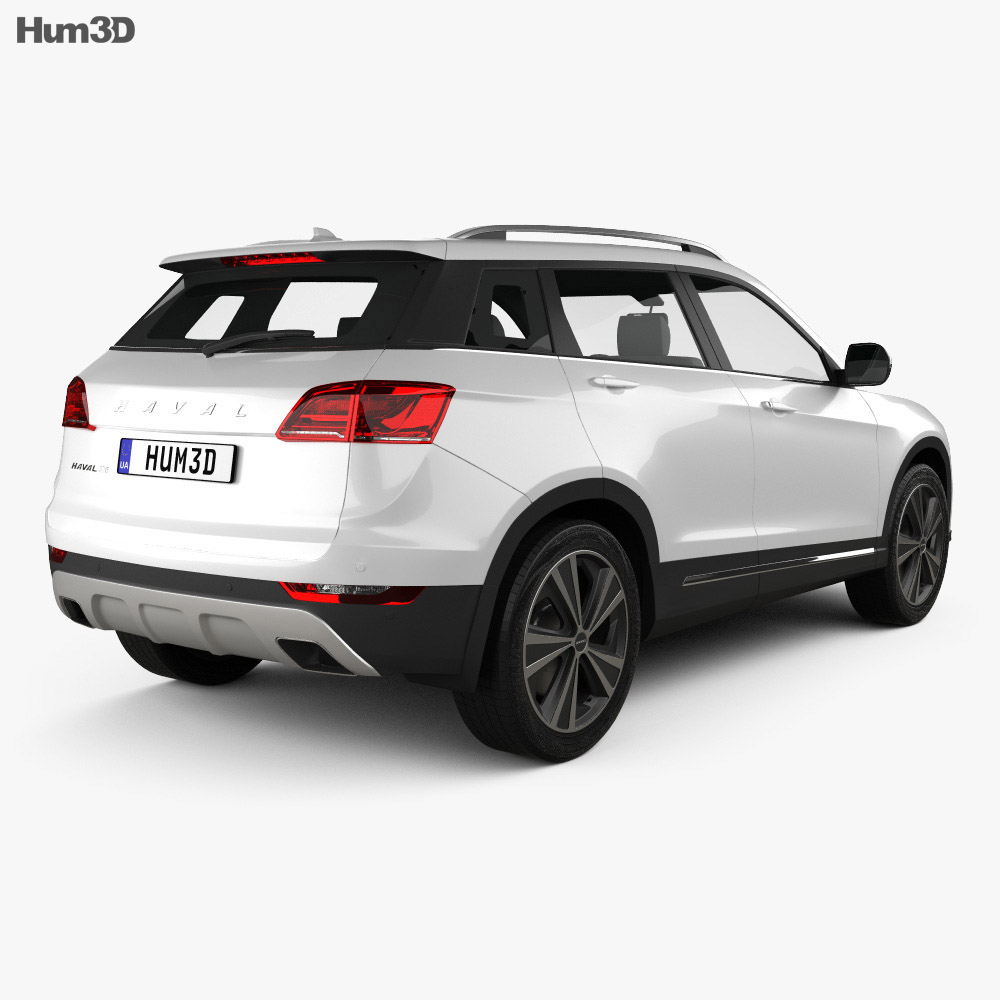 Great Wall Haval H6 2017 3D 모델  back view