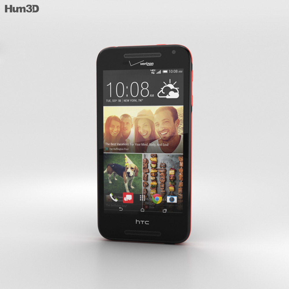 HTC Desire 612 黒 3Dモデル