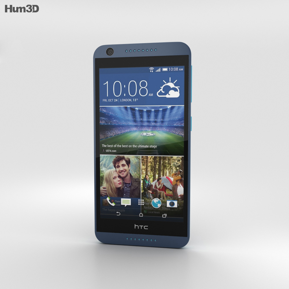 HTC Desire 626 Blue Lagoon 3D 모델 