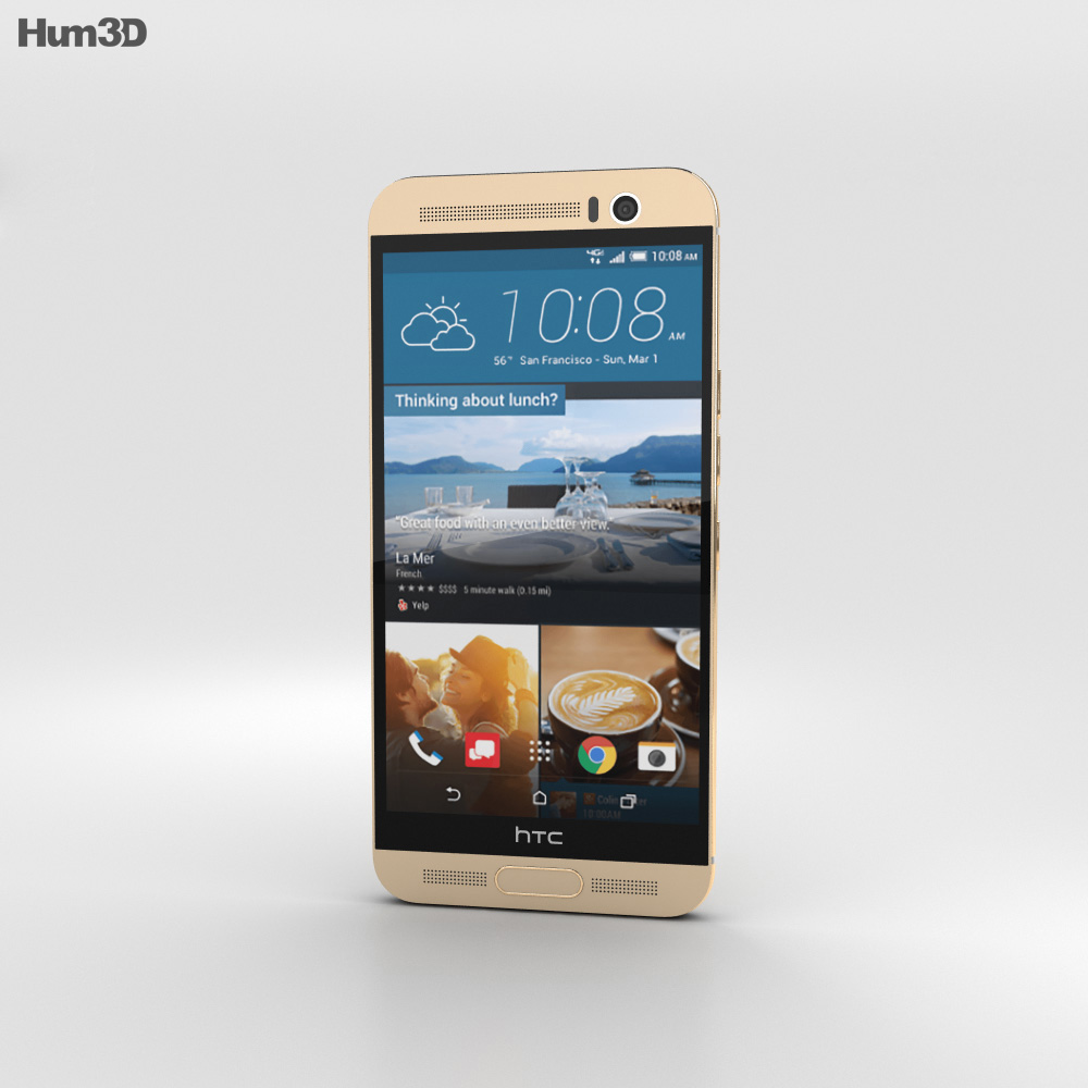 HTC One M9+ Amber Gold 3d model