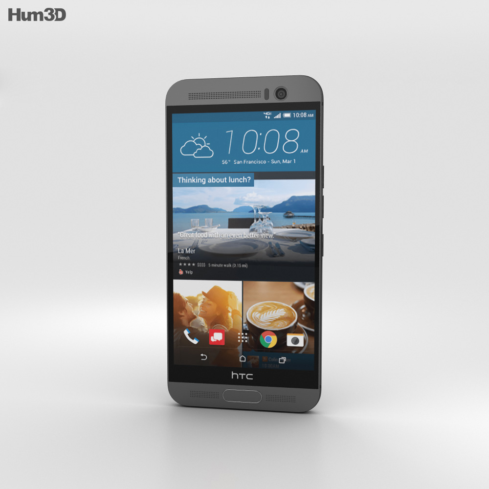 HTC One M9+ Gunmetal Gray 3d model