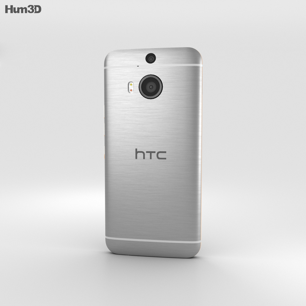 HTC One M9+ Silver Gold 3d model