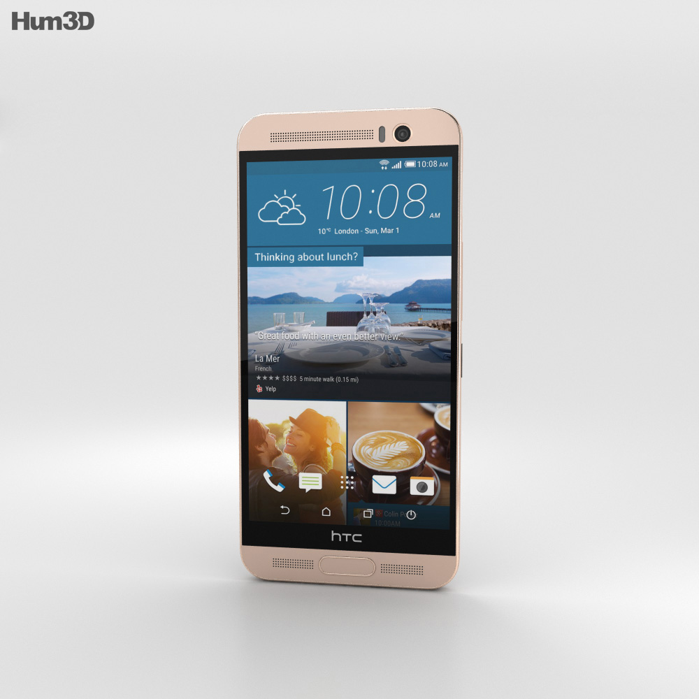 HTC One ME Gold Sepia 3Dモデル