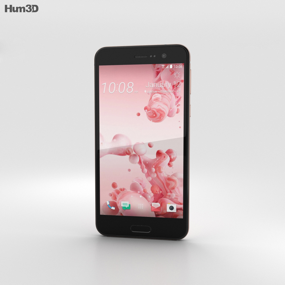 HTC U Play Cosmetic Pink 3d model