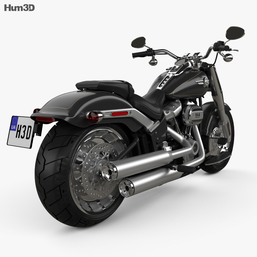 Harley-Davidson SDBV Fat Boy 114 2018 3d model back view
