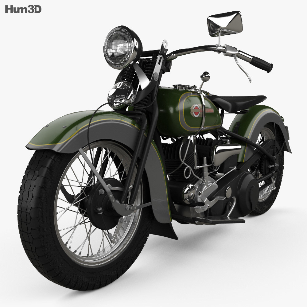 Harley-Davidson VL JD 1936 3d model