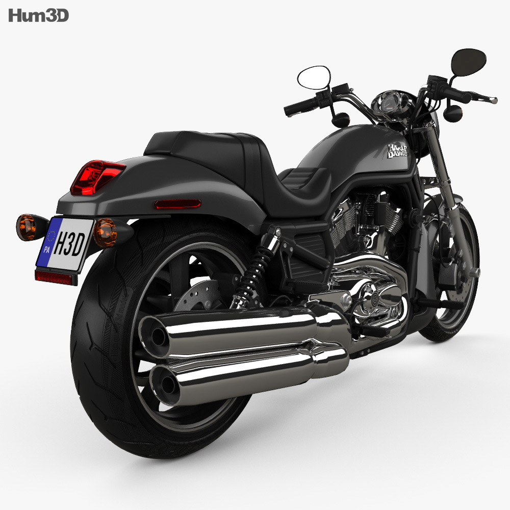 Harley-Davidson VRSCD Night Rod 2006 3D模型 后视图