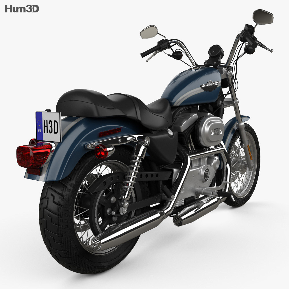Harley-Davidson XLH 1200 Sportster 2003 3d model back view