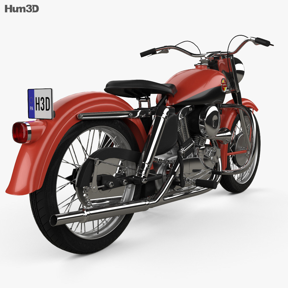 Harley-Davidson XL Sportster 1957 3D модель back view