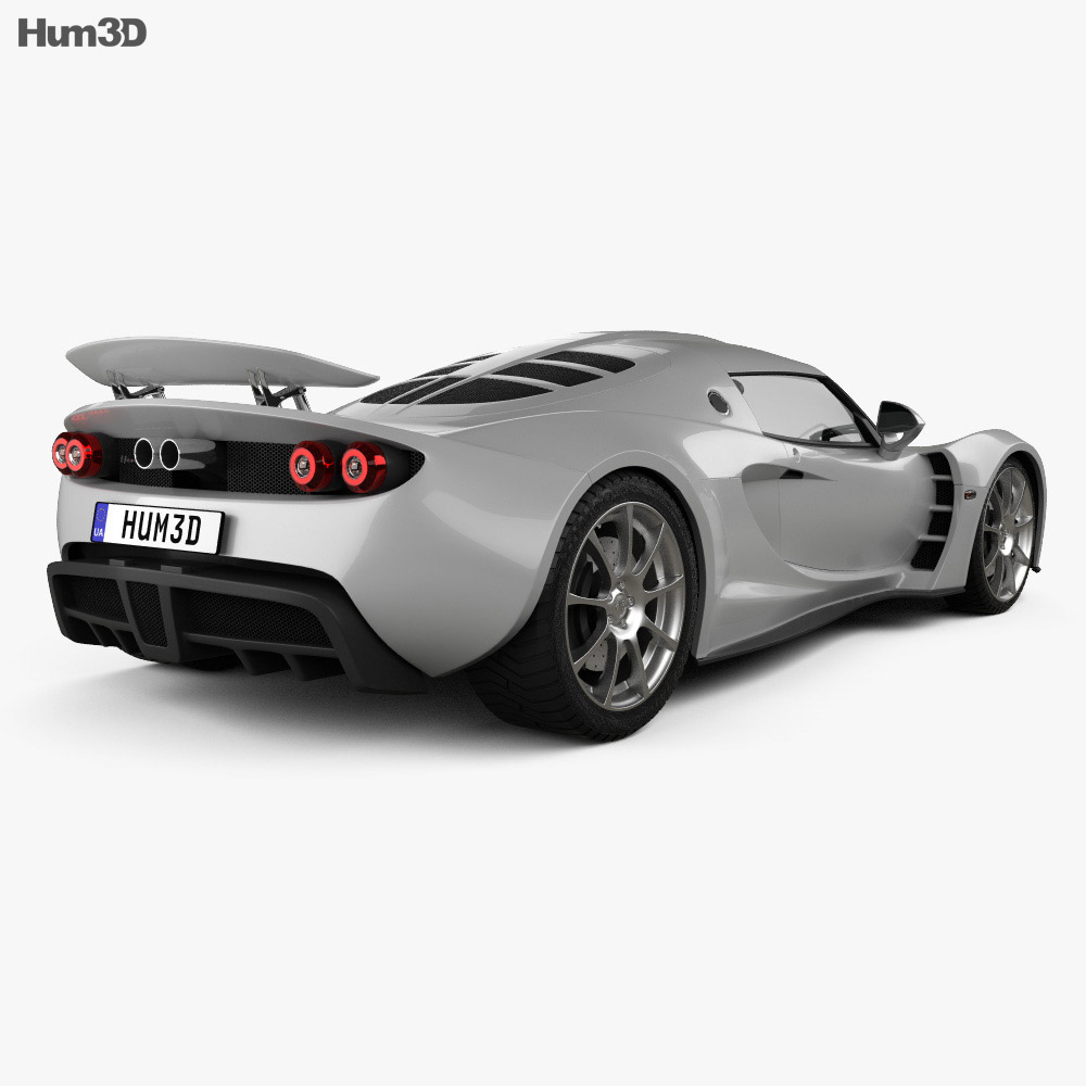 Hennessey Venom GT 2014 3d model back view